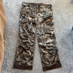 Realtree Brown Camouflage Cargo Pants XL 40/42 scent- factor
